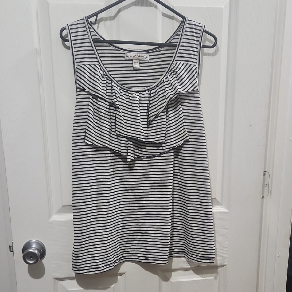 Bundle Sale | French Laundry Black and White Striped Tank Top Size 14/16